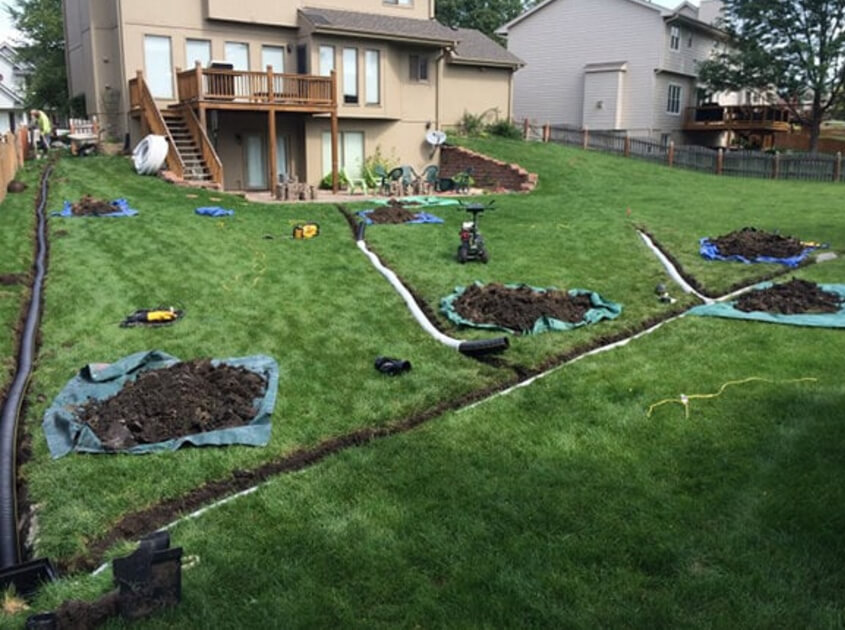 yard-drainage-lawn-in-orange-in-pomona-ca